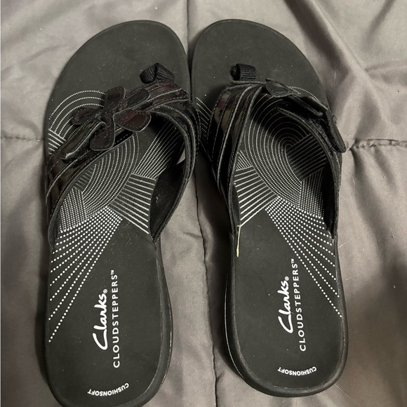 Clarks Shoes - Clarks Women's Black Cloudsteppers Sandals